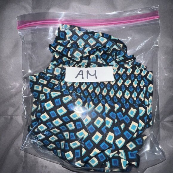 Band of The Free COLETTE TEAL DIAMOND MINI A Line Ruffle SKIRT Women Small New - Picture 9 of 9